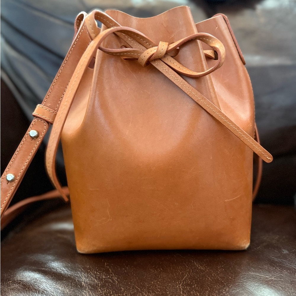Mansur Gavriel Leather Crossbody Bucket Bag